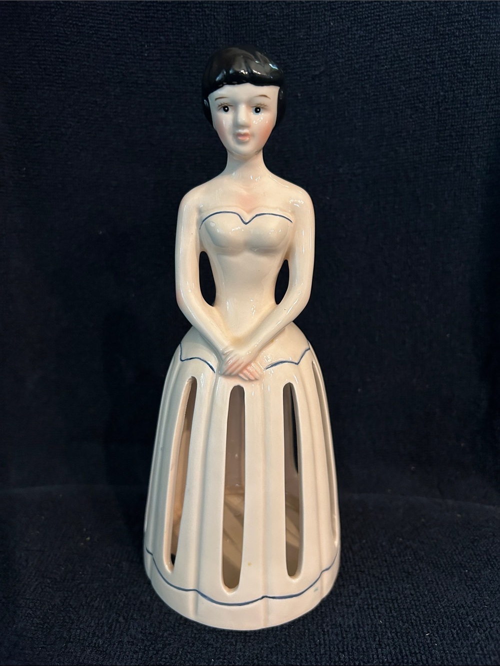 Lillian Vernon Vintage Ceramic Lady Napkin or Handerchief Holder